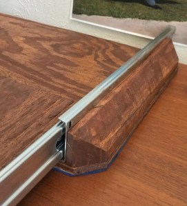 shelf support of sliding monitor tray