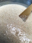 bubbling sourdough mixture