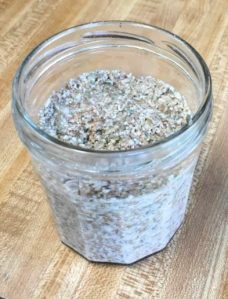 sourdough starter, replenished